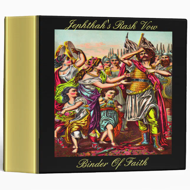 Jephthah's Rash Vow Binder | Zazzle