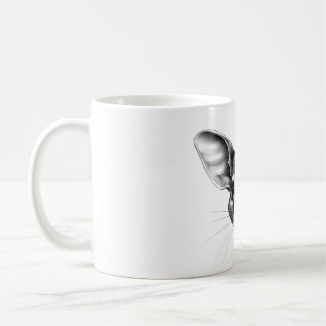 Jerboa Love Black T-Shirt Coffee Mug (Left)