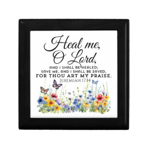 Jeremiah 17:14 Healing Bible Verse Wildflowers Gift Box