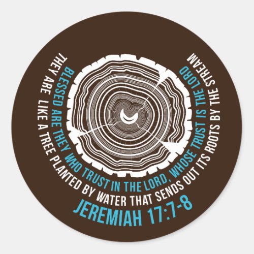 Jeremiah 177_8 Tree Rings Classic Round Sticker
