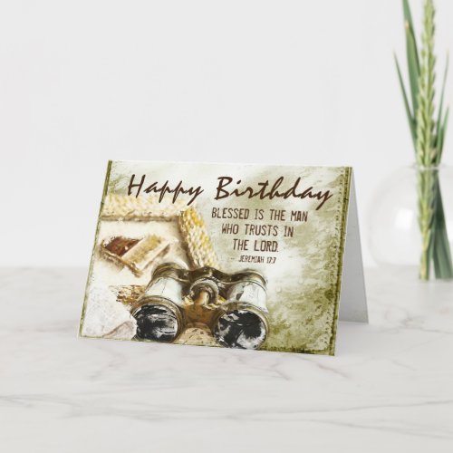 Jeremiah 177 Blessed is the Man Birthday Card