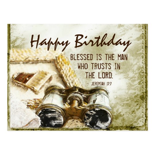 Jeremiah 17:7 Blessed Is The Man, Birthday Postcard 