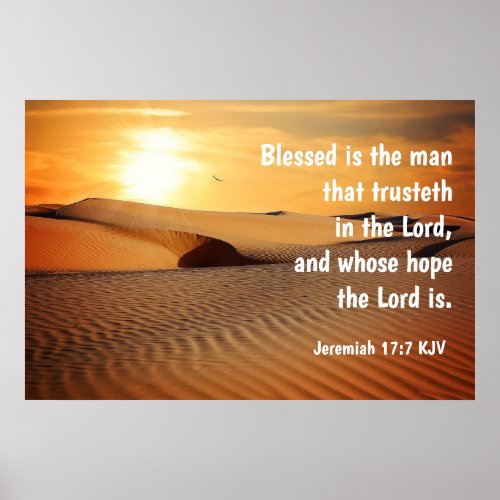 Jeremiah 177 _ Blessed is the man that trusteth Poster