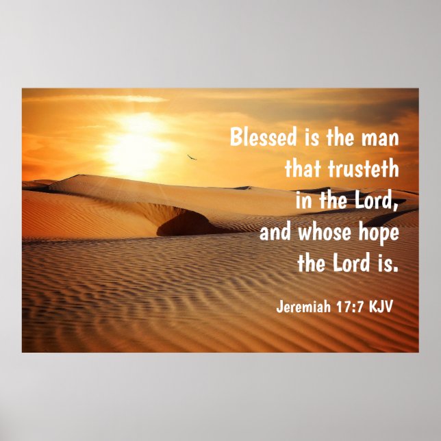 Jeremiah 17:7 - Blessed is the man that trusteth Poster (Front)