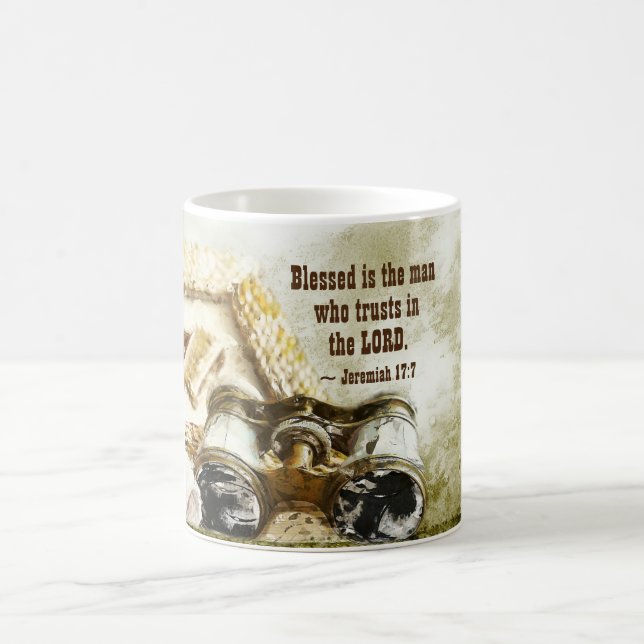 Jeremiah 17:7 Blessed the Man who Trusts the Lord Coffee Mug (Center)