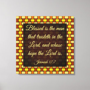 Jeremiah 17-7 canvas print