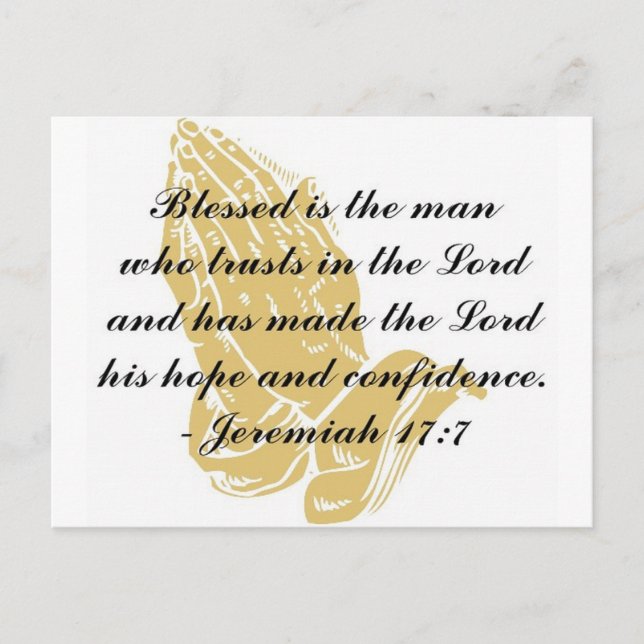 Jeremiah 17:7 Postcard (Front)