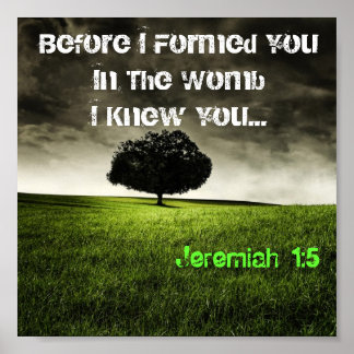 JEREMIAH 1:5 (tree) Poster
