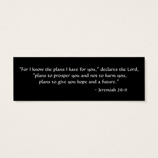 Jeremiah 29:11 (Back)