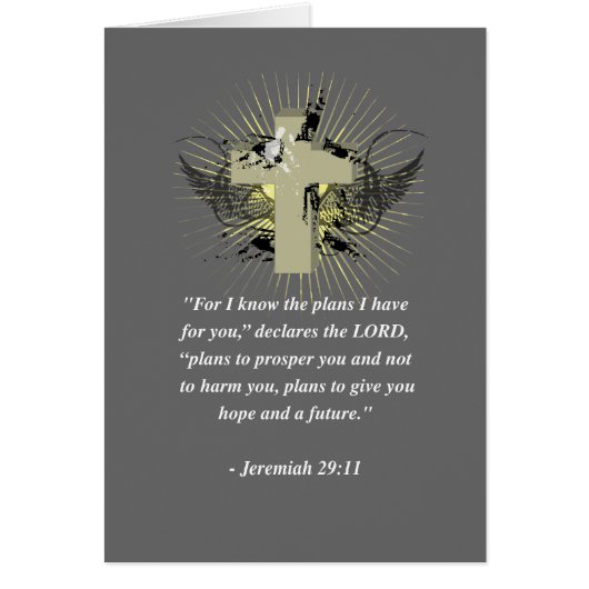JEREMIAH 29:11 Bible Verse Cards (Front)