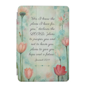 Jeremiah 29:11 Bible Verse Floral Watercolor iPad Mini Cover