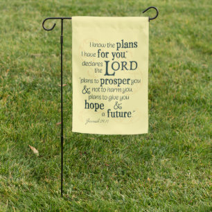 Jeremiah 29:11 Bible Verse Garden Flag