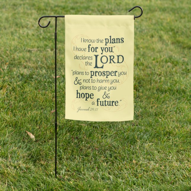 Jeremiah 29:11 Bible Verse Garden Flag (In SItu)