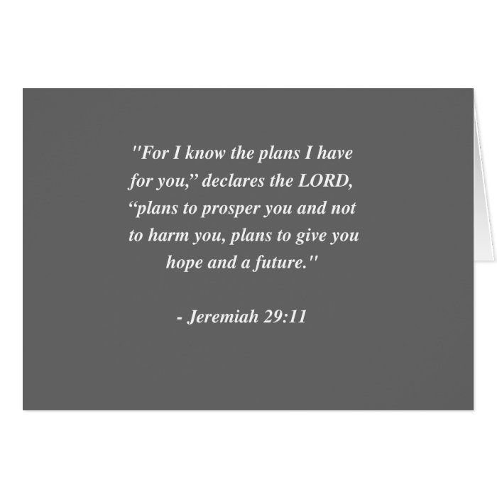 JEREMIAH 2911 Bible Verse Greeting Card