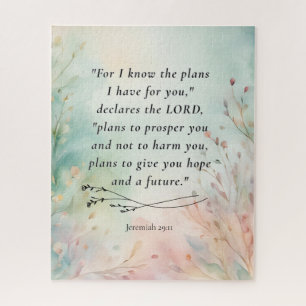 Jeremiah 29:11 Bible Verse Image Jigsaw Puzzle