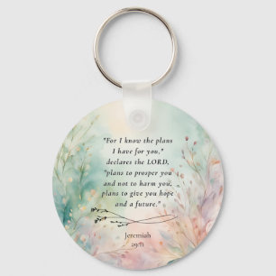 Jeremiah 29:11 Bible Verse Image Keychain