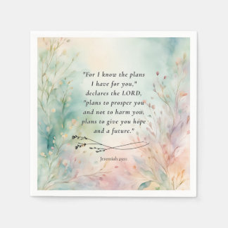 Jeremiah 29:11 Bible Verse Image Napkins