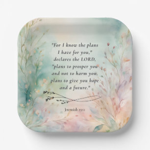 Jeremiah 29:11 Bible Verse Image Paper Plates
