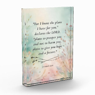 Jeremiah 29:11 Bible Verse Image Photo Block