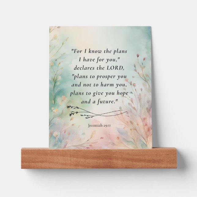 Jeremiah 29:11 Bible Verse Image Picture Ledge (Front)