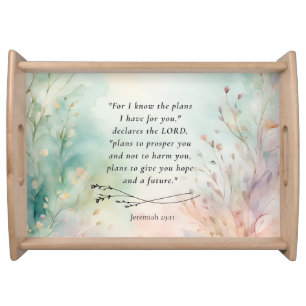 Jeremiah 29:11 Bible Verse Image Serving Tray
