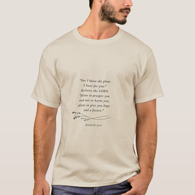 Jeremiah 29:11 Bible Verse Image T-Shirt (Front)