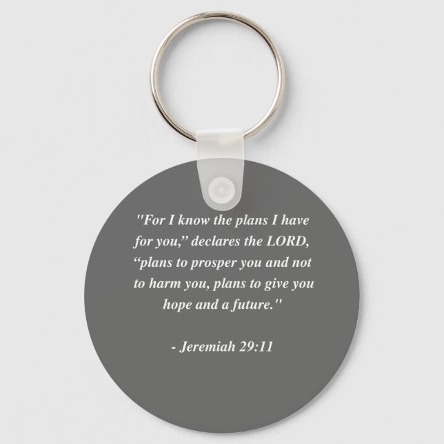 JEREMIAH 29:11 Bible Verse Keychain (Front)