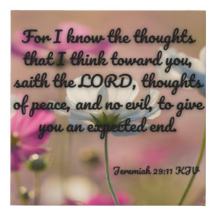 Jeremiah 29:11 Bible Verse KJV Pic Wall Art