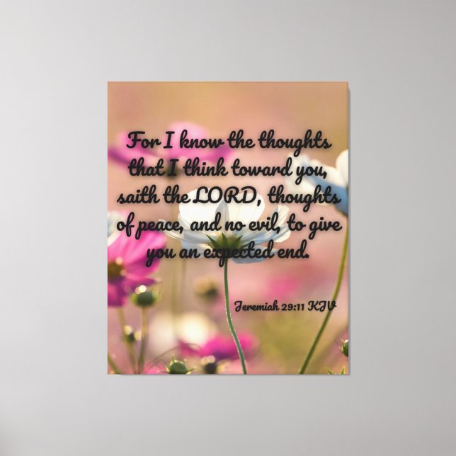 Jeremiah 29:11 Bible Verse KJV Pic Wall Art (Front)