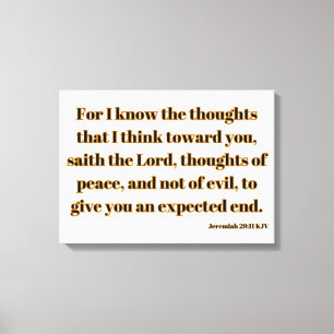 Jeremiah 29:11 Bible Verse KJV Wall Art