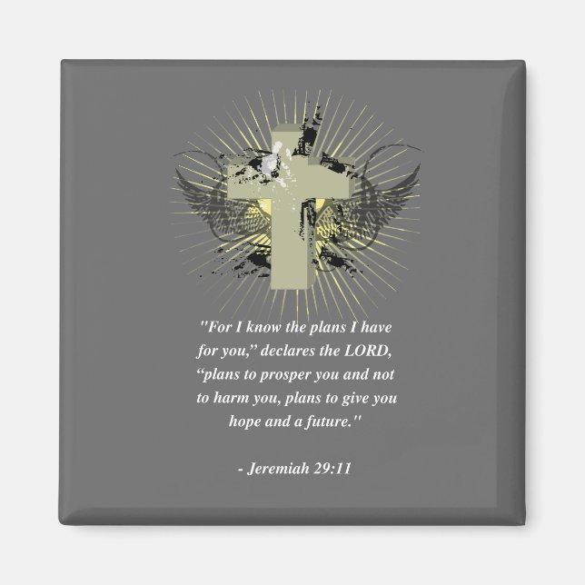 JEREMIAH 29:11 Bible Verse Magnet (Front)