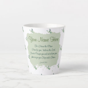 Jeremiah 29:11 Bible Verse Personalize Latte Mug