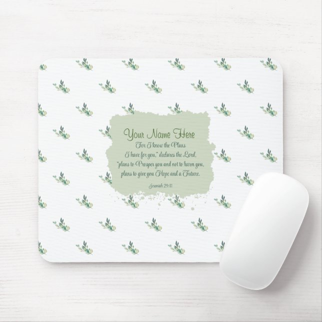 Jeremiah 29:11 Bible Verse Personalize Mouse Pad (With Mouse)