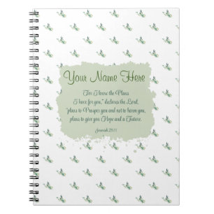 Jeremiah 29:11 Bible Verse Personalize Notebook
