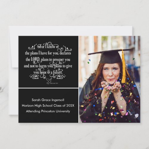 Jeremiah 2911 Bible Verse Photo Graduation Invitation