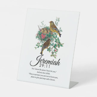 Jeremiah 29:11 Bible Verse Wall Art Pedestal Sign