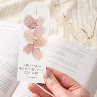 Jeremiah 29:11 Blush Watercolor Bookmark