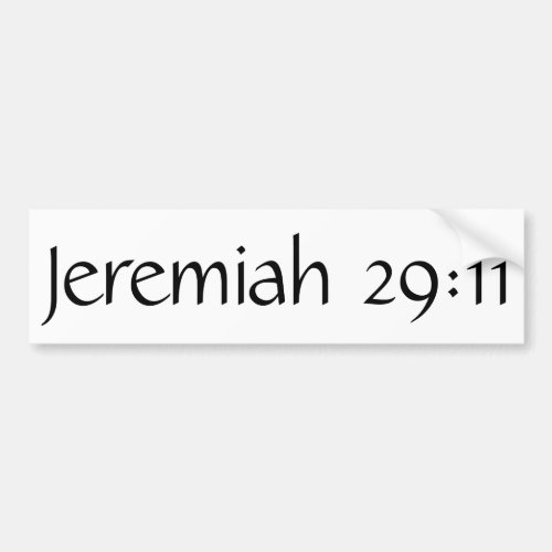 Jeremiah 2911 bumper sticker