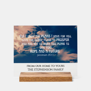 JEREMIAH 29:11 Christian  Acrylic Sign
