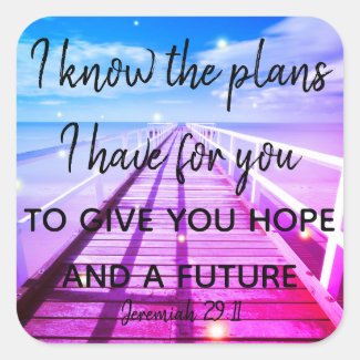 Jeremiah 29:11 Christian Scripture Stickers