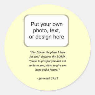 JEREMIAH 29:11 CLASSIC ROUND STICKER