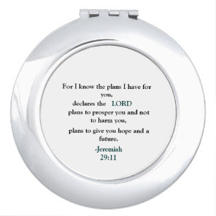 Jeremiah 29:11 compact mirror