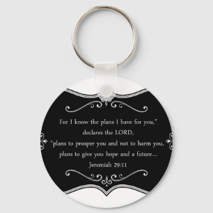 Jeremiah 29:11 Custom Christian Gift Keychain