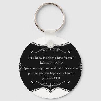 Jeremiah 29:11 Custom Christian Gift Keychain by Christian_Soldier at Zazzle