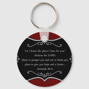 Jeremiah 29:11 Custom Christian Gift Keychain