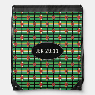 JEREMIAH 29:11 Customizable DOMINICA FLAG Drawstring Bag
