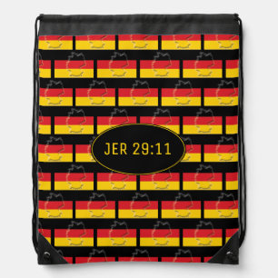 JEREMIAH 29:11 Customizable GERMANY FLAG Drawstring Bag