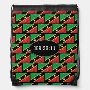 JEREMIAH 29:11 Customizable ST KITTS NEVIS Drawstring Bag