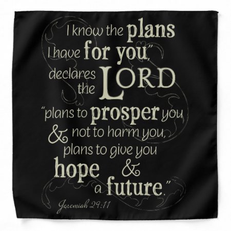 Jeremiah 29:11 Encouraging Bible Verse Bandana