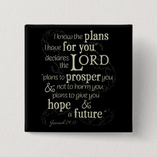Jeremiah 29:11 Encouraging Bible Verse Button